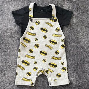 Kids Batman Matching Set - Black and Gray
